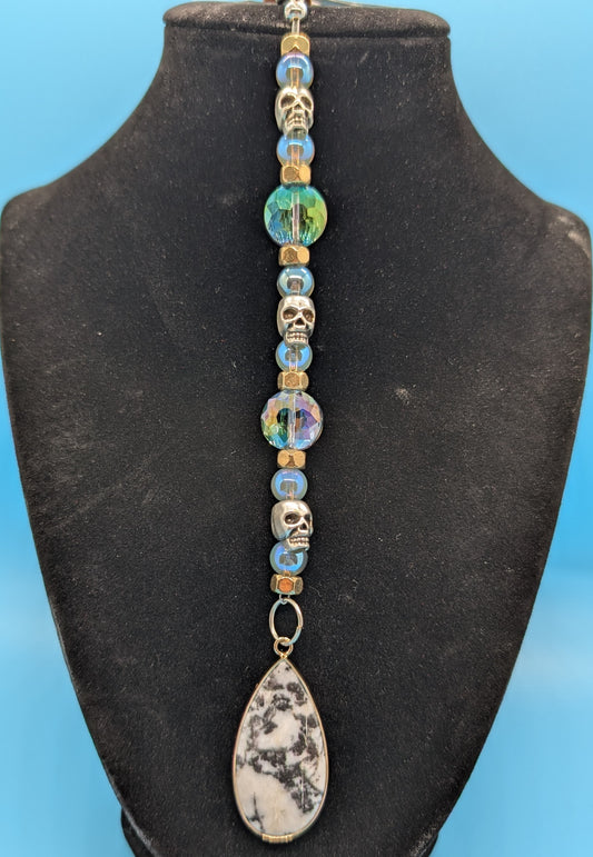 Skull Rearview Mirror Car Accessory