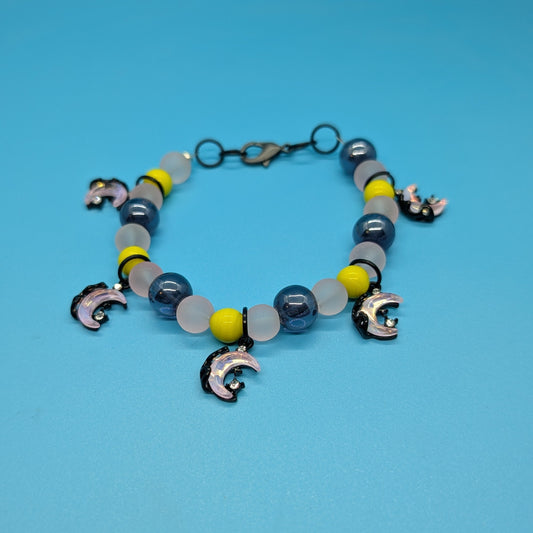 Purple and Yellow Moon Bracelet