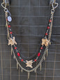 Red & Black Coyote Bone Pant Chain