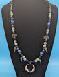 Blue Bat & Lotus Necklace