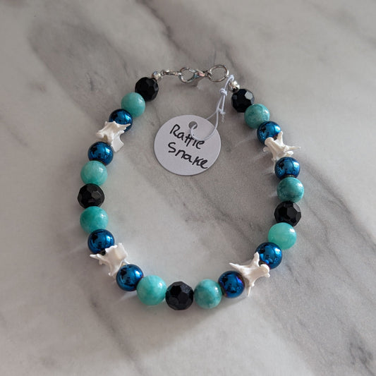 Teal Rattlesnake Bracelet
