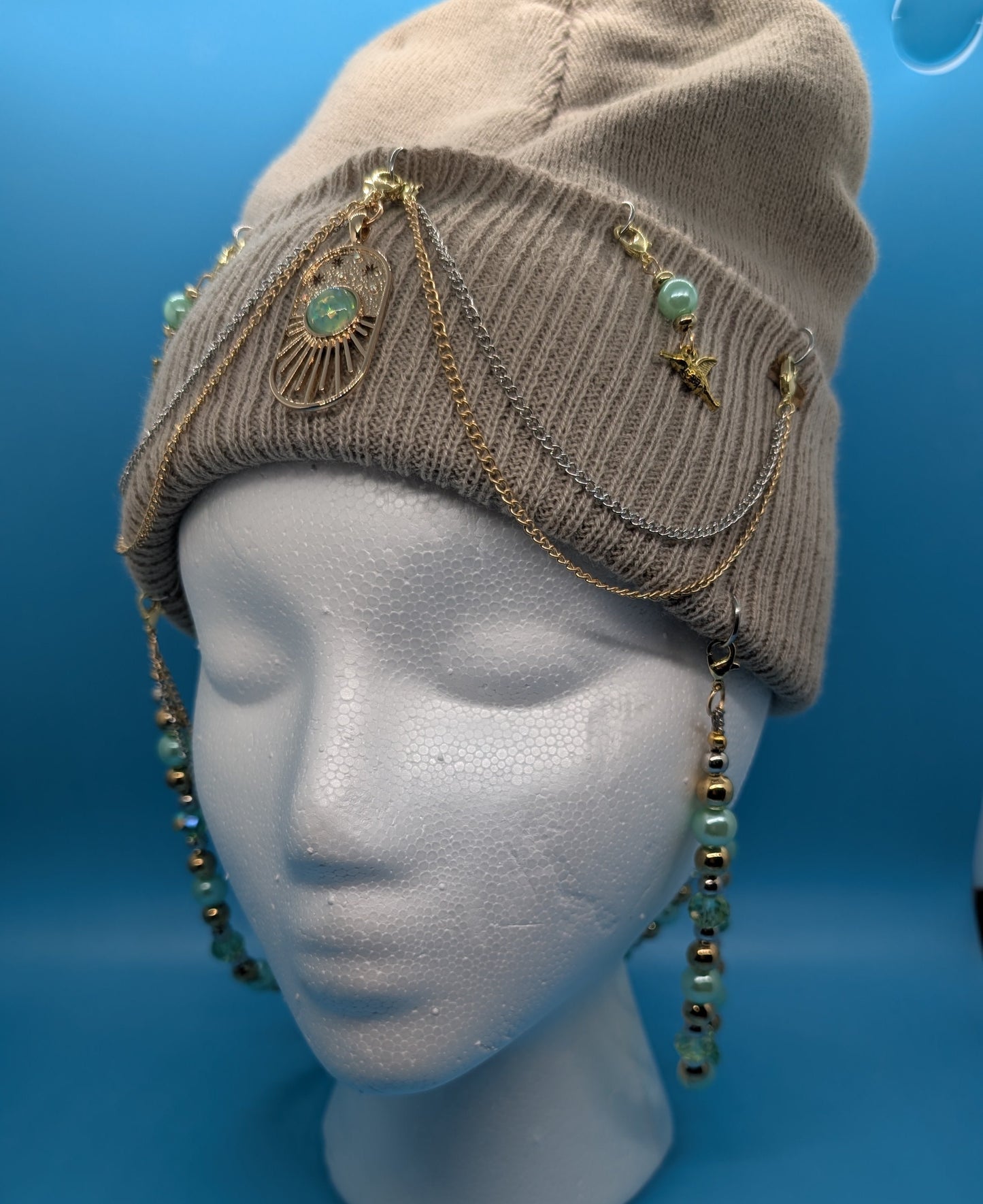 Mint & Gold Beanie