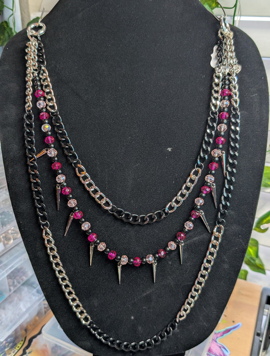 Black & Pink Pant Chain