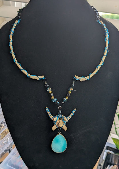 Blue Coyote Rib Necklace
