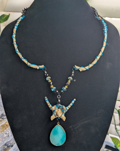 Blue Coyote Rib Necklace
