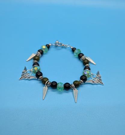Black & Green Bat Bracelet